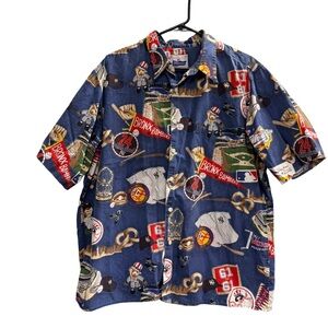 Reyn Spooner Hawaiian MLB New York Yankees button-down shirt Size 2XL